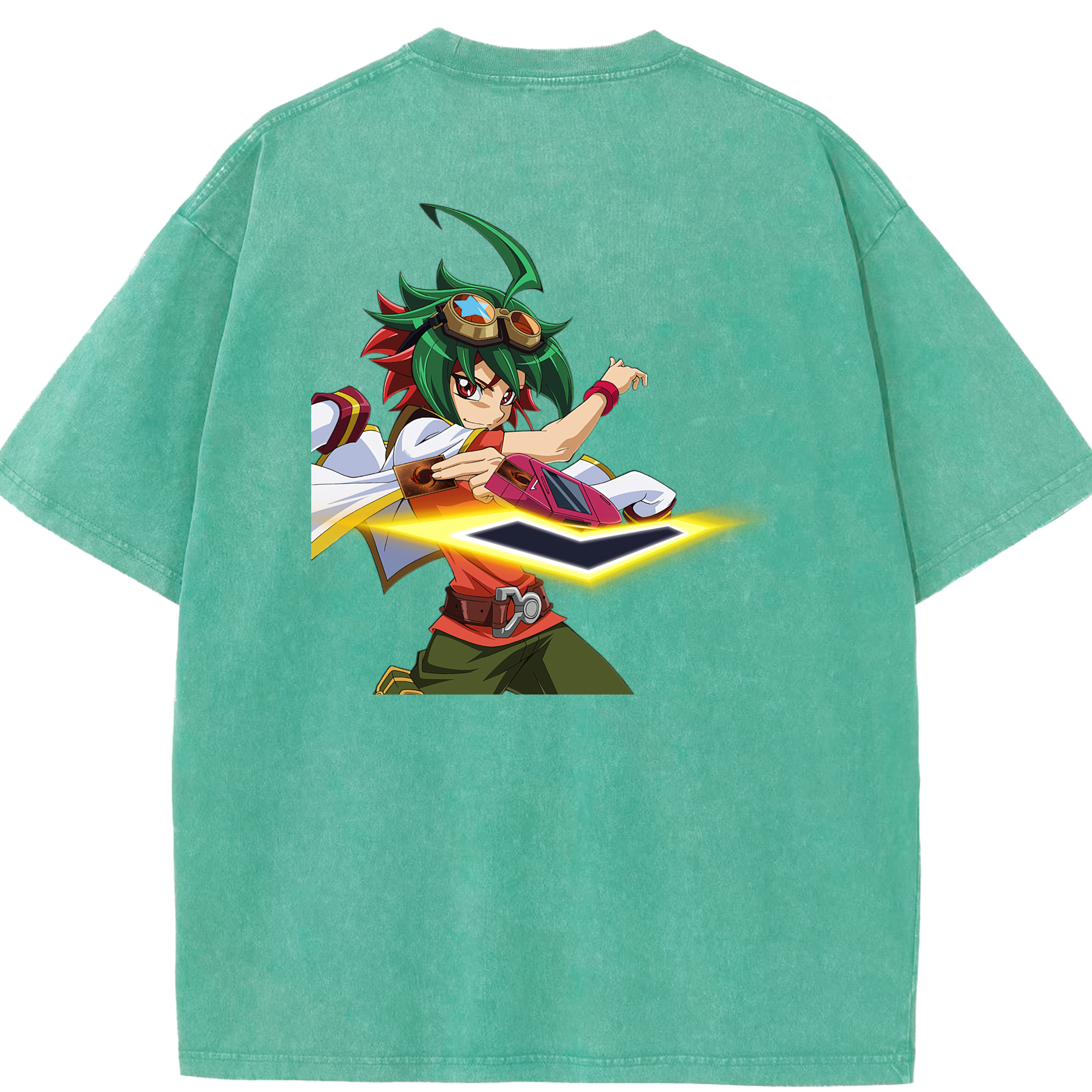 （画像用） 遊☆戯☆王 Yu-Gi-Oh! 綿100% ヴィンテージ風 半袖Tシャツ（背面プリント）